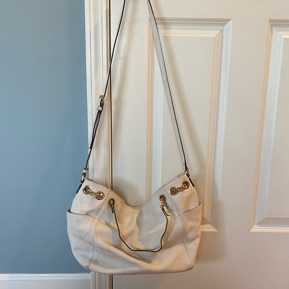 White Michael Kors cross body